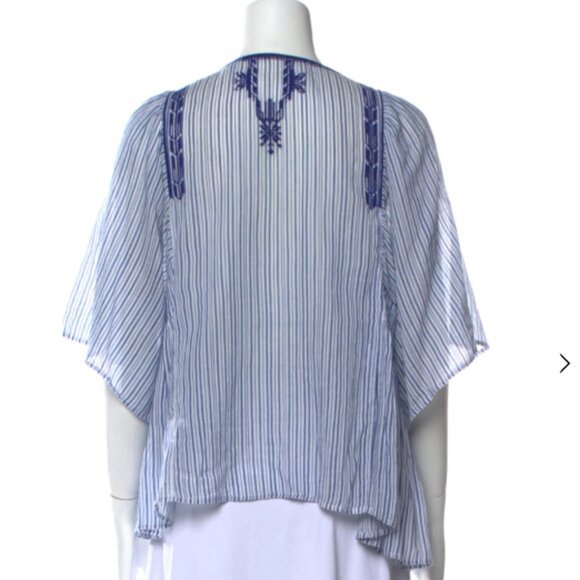 Étoile Isabel Marant Striped V-Neck Blouse - Picture 2 of 3